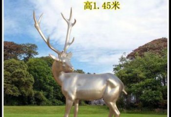 高端室外不锈钢巨型动物鹿雕塑