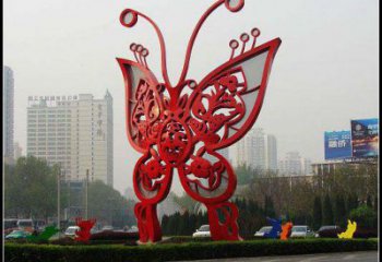 大型不锈钢蝴蝶雕塑
