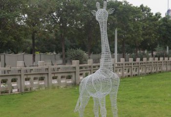 浪漫活力·不锈钢镂空长颈鹿雕塑