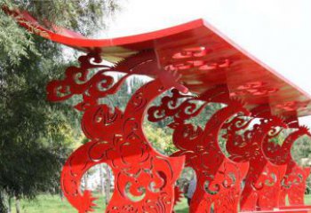 新潮不锈钢公园凉亭雕塑