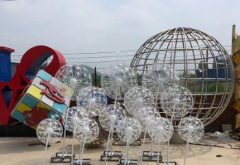 中领雕塑 | 艺术级不锈钢蒲公英雕塑
