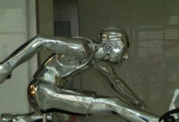不锈钢运动员雕塑