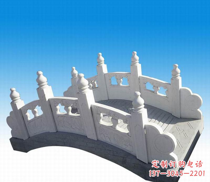 公园草白玉拱桥石雕