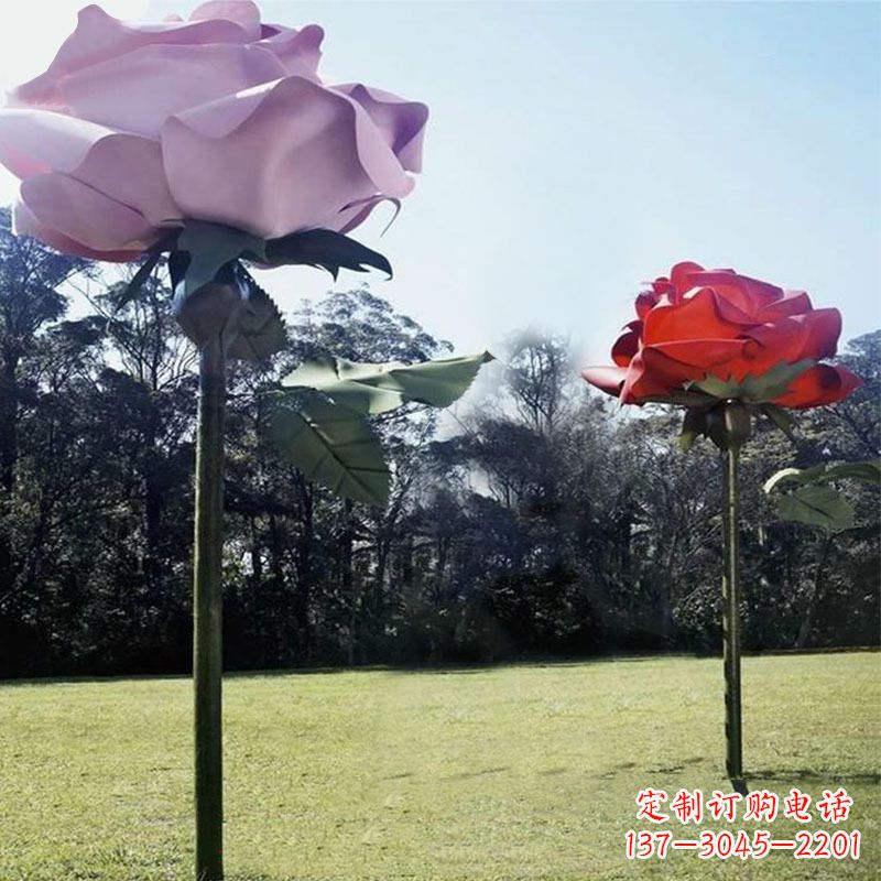 精美不锈钢雕刻玫瑰花雕塑 精美不锈钢雕刻玫瑰花雕塑