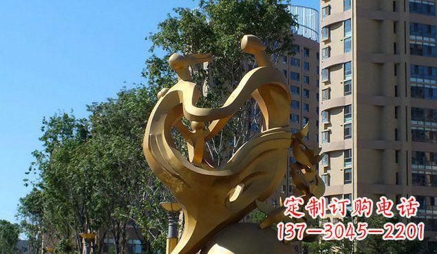 公园抽象不锈钢人物雕塑
