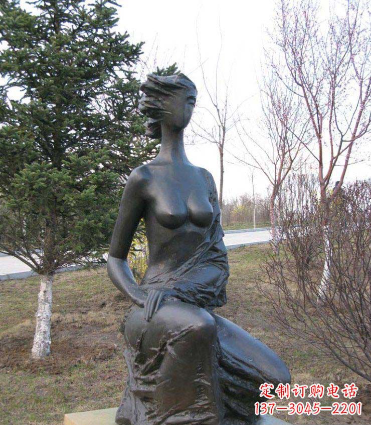庄重美丽的女人铜雕塑 庄重美丽的女人铜雕塑