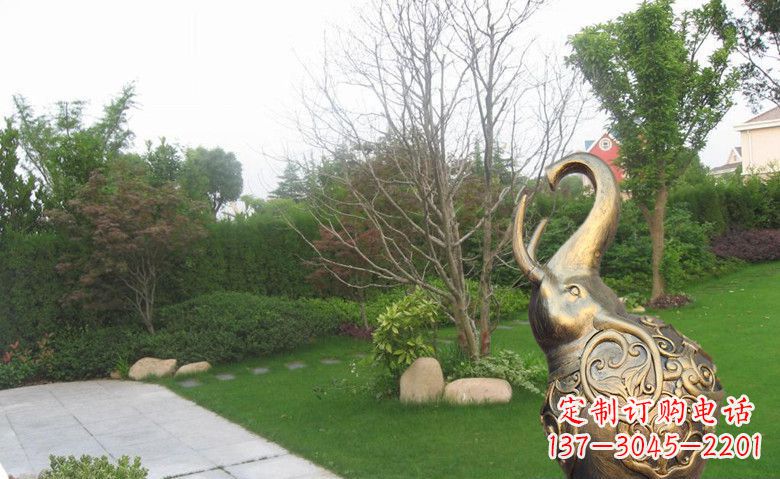 公园抽象小象动物铜雕