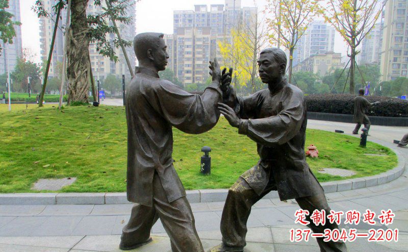 公园/太极拳/人物/铜雕-公园打太极拳人物铜雕 公园/太极拳/人物/铜雕-公园打太极拳人物铜雕