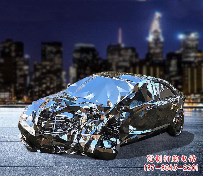 公园抽象创意车景观雕塑