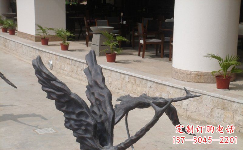 公园抽象大雁动物铜雕