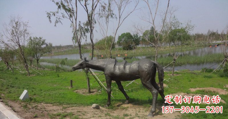 公园抽象马景观铜雕