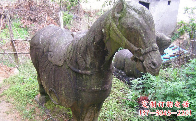 公园抽象马动物铜雕