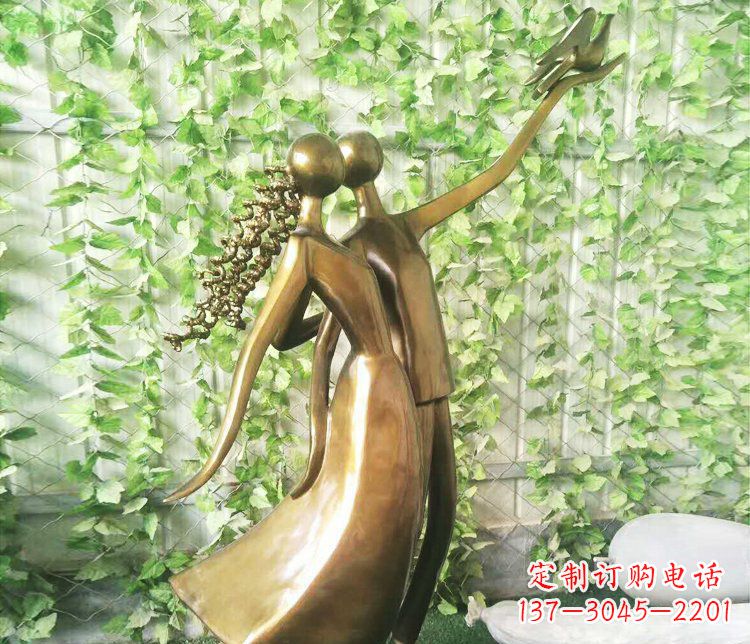 公园抽象人物铜雕 (2)