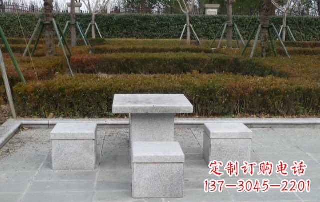 公园大理石方桌凳