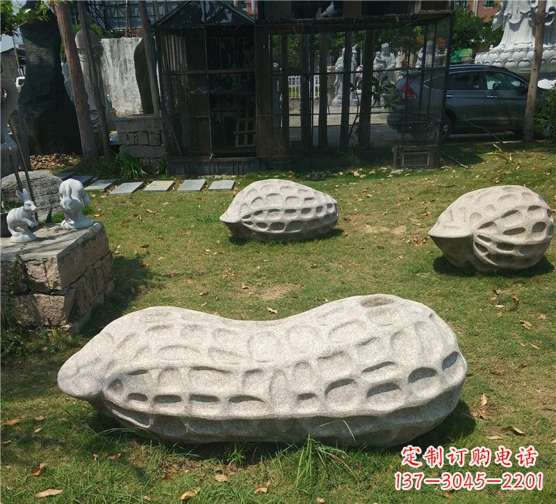 公园大理石花生雕塑