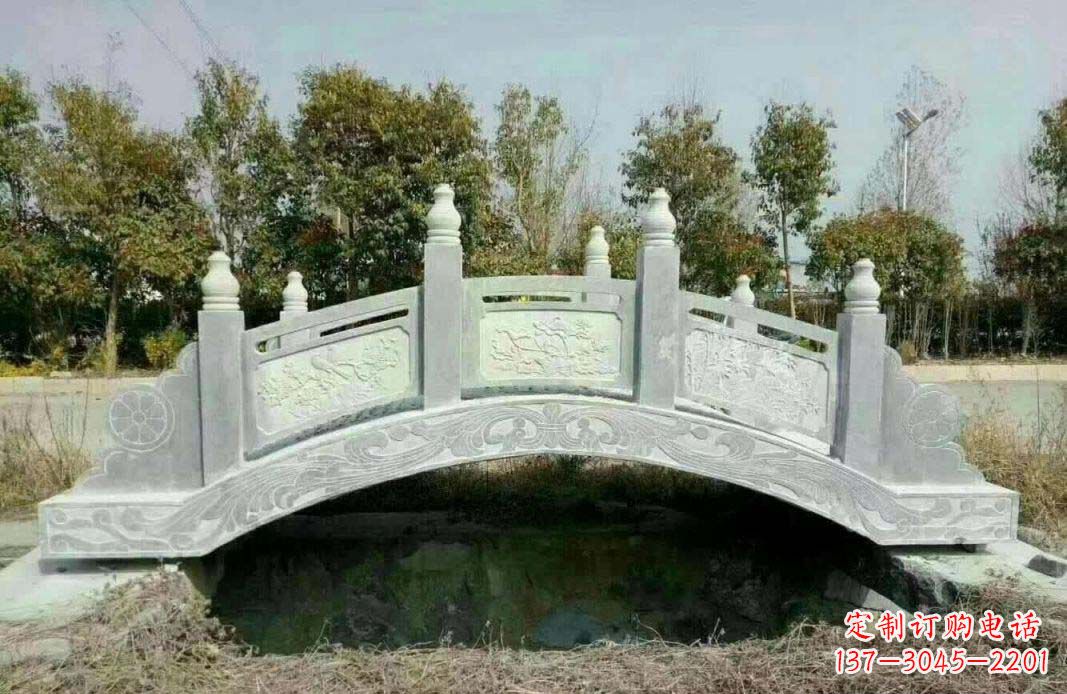公园大理石桥雕塑