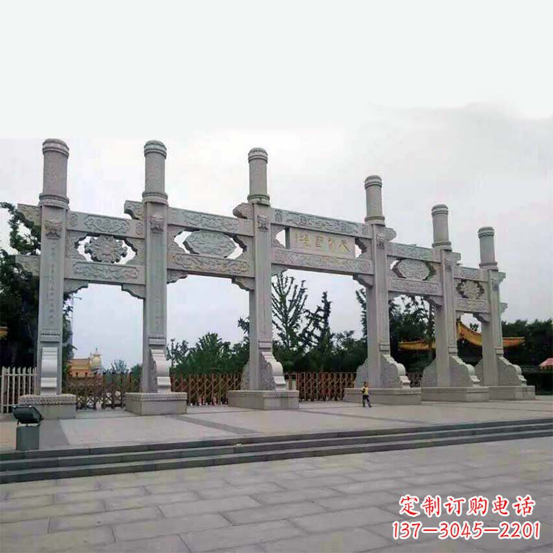 公园大门五门无楼牌坊