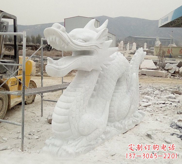 公园大理石中国龙石雕
