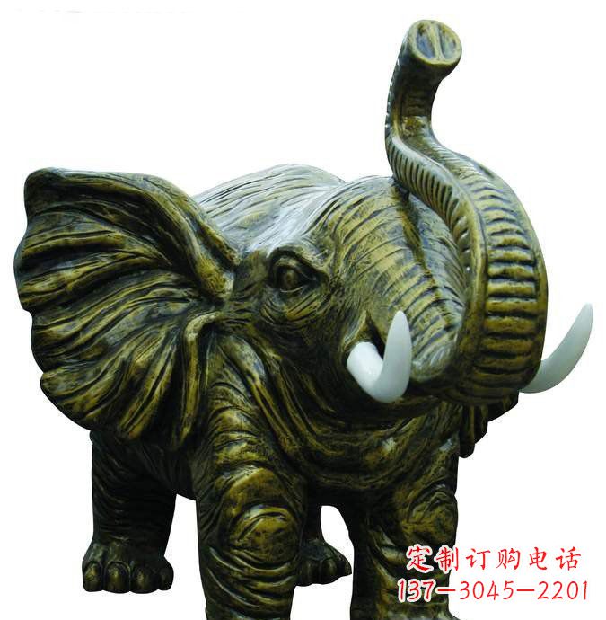 公园大象动物铜雕