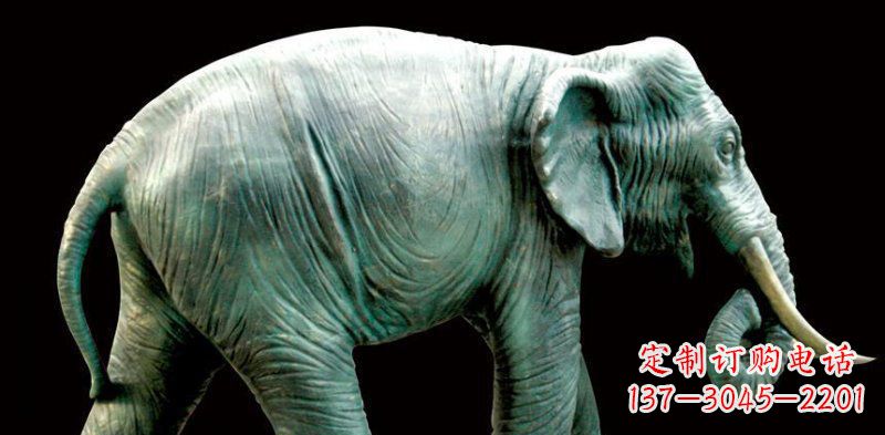 公园大象动物铜雕 (3)
