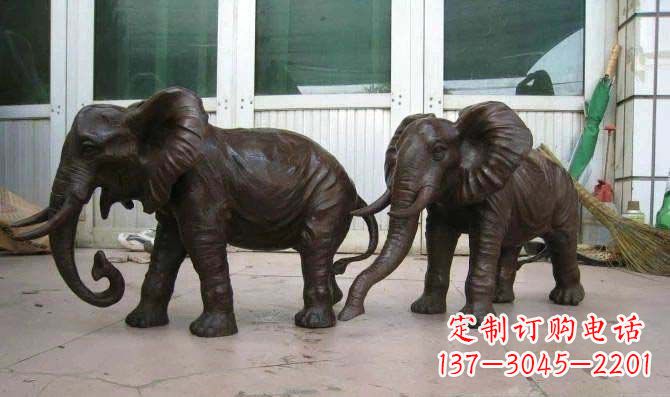 公园大象招财动物铜雕