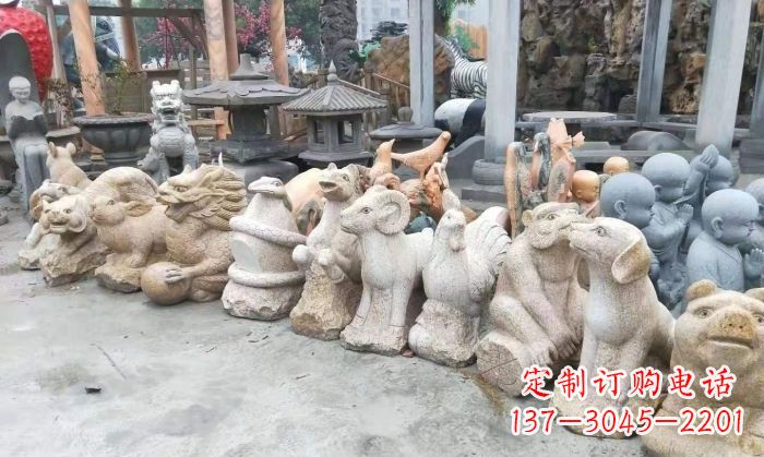 公园动物12生肖石雕 (3)