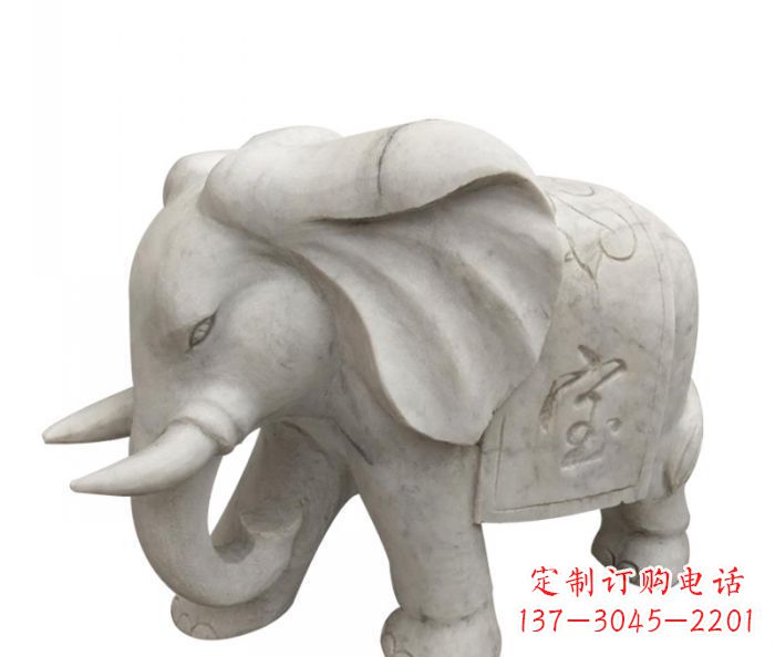 公园动物大象石雕 (4)