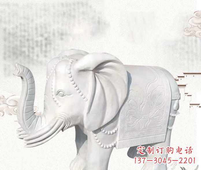 公园动物大象石雕 (3)