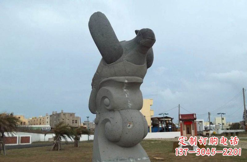 公园动物海龟石雕