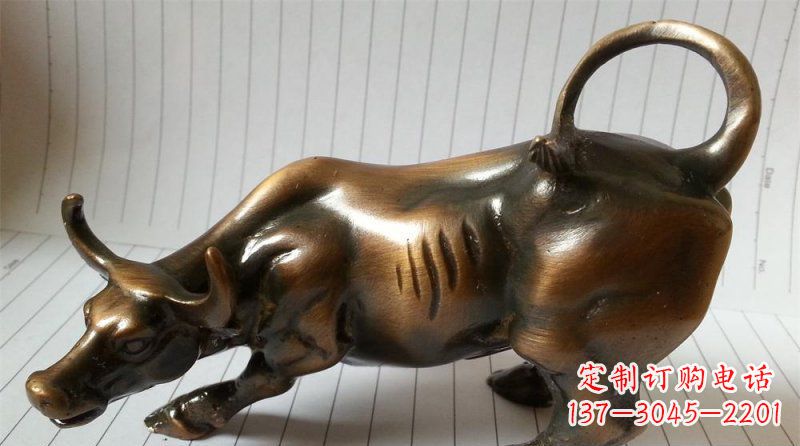 公园动物华尔街牛铜雕