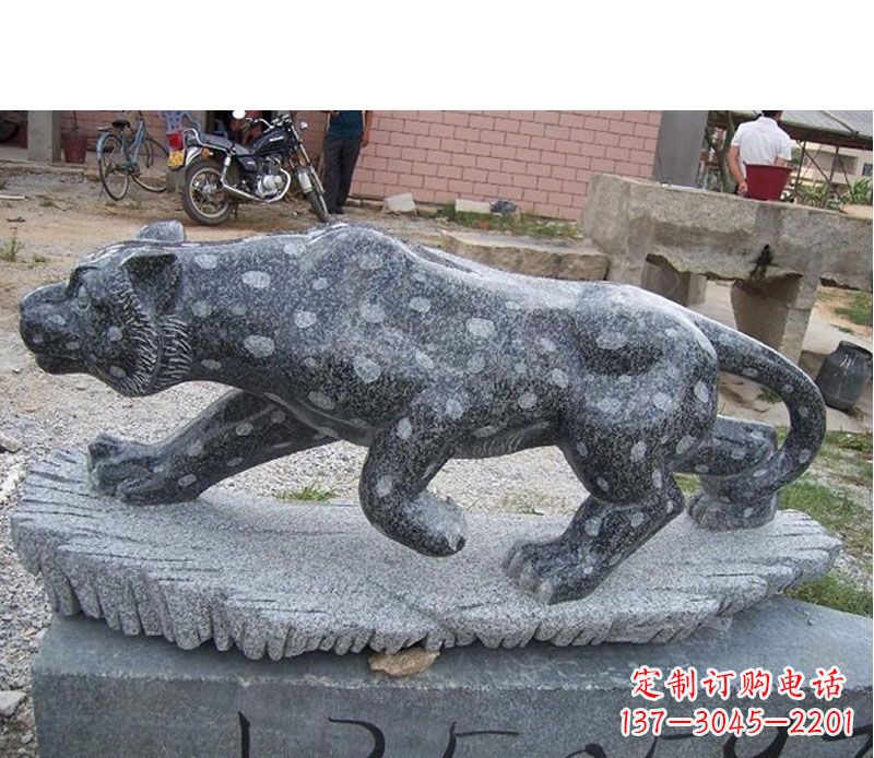 公园动物猎豹石雕