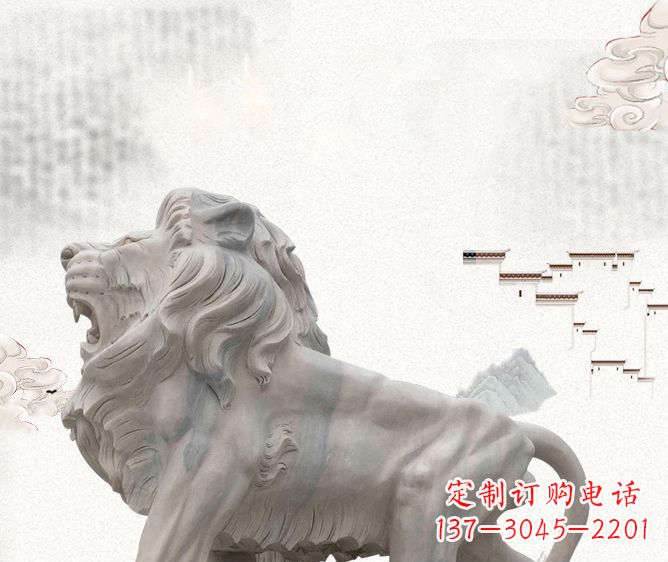 公园动物欧式石狮子雕塑