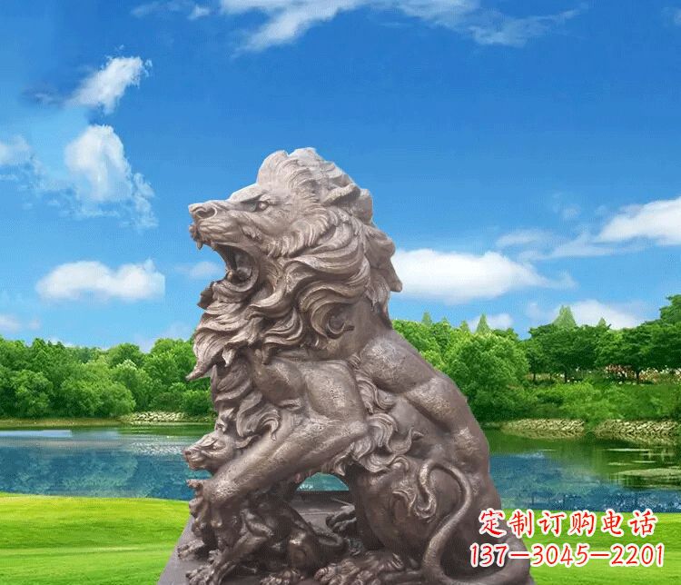高贵雄毅的狮子铜雕 高贵雄毅的狮子铜雕