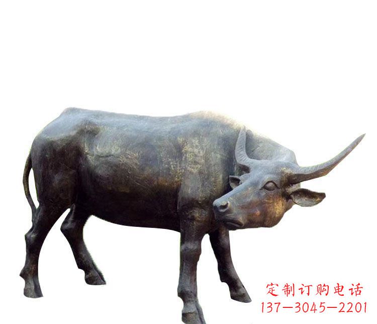 公园动物水牛铜雕