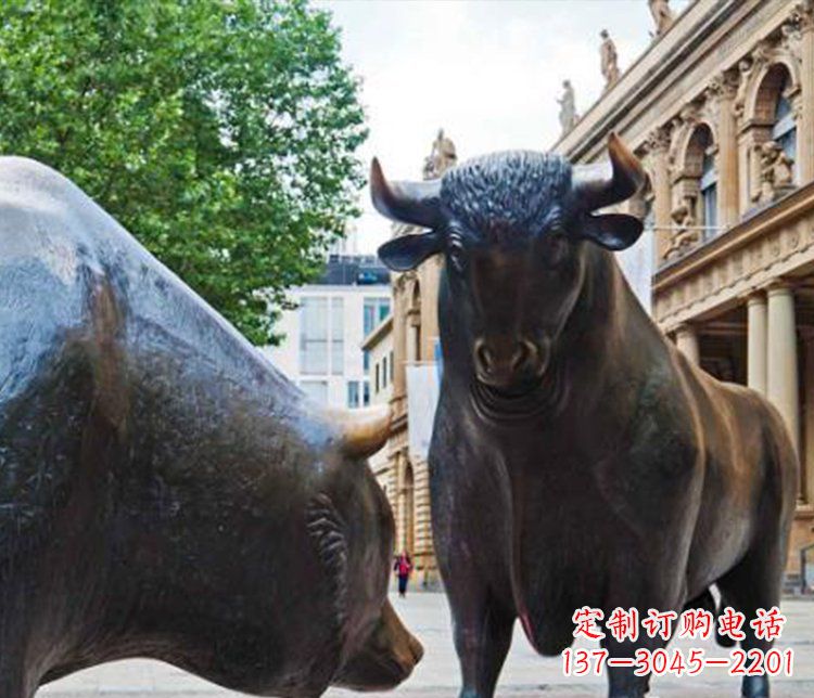 公园动物铜雕小牛 公园动物铜雕小牛
