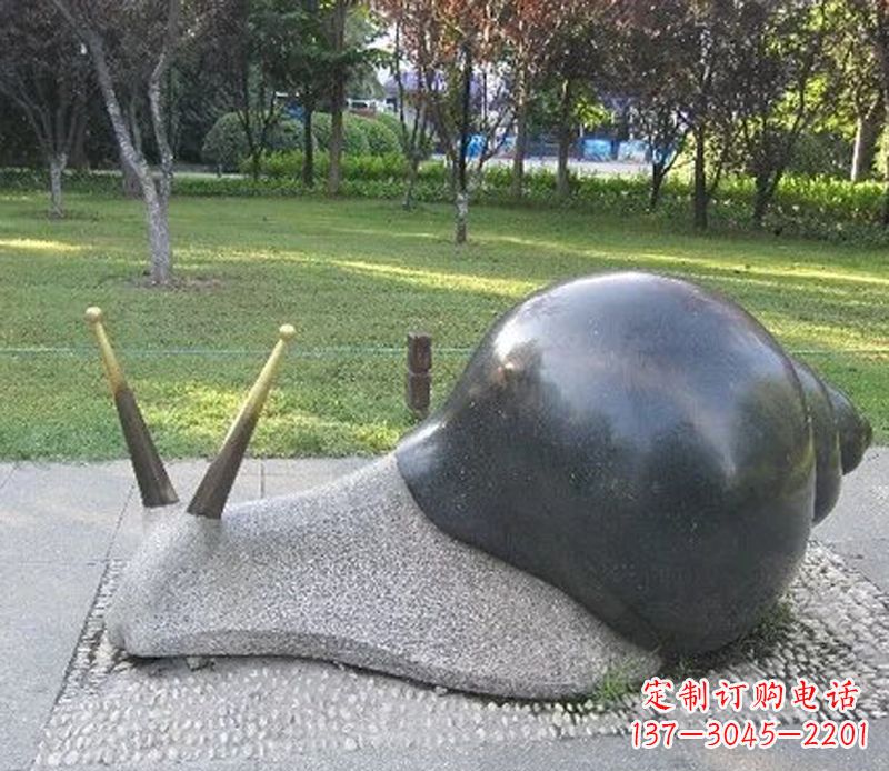 公园动物蜗牛景观石雕