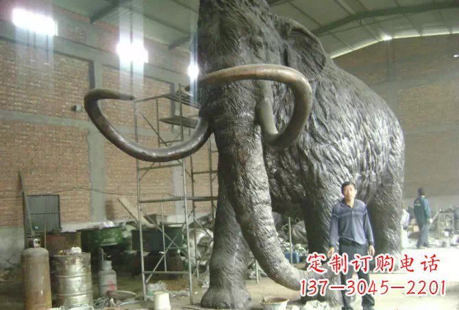 铜雕动物雕塑精美大气的长毛象雕塑 铜雕动物雕塑精美大气的长毛象雕塑