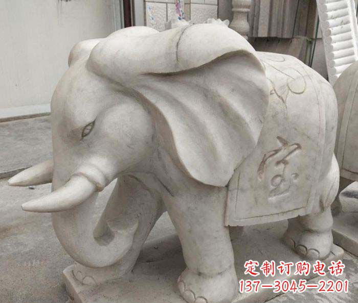公园动物招财大象石雕