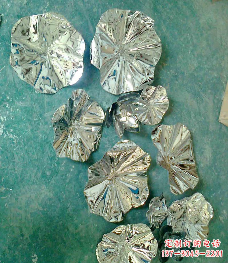 公园锻铜荷叶景观铜雕