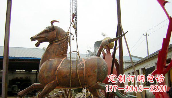 公园仿古马动物铜雕