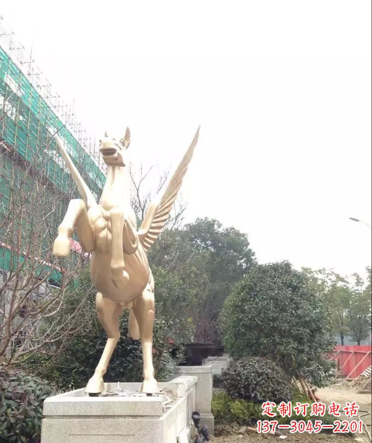 公园飞马玻璃钢仿铜雕塑