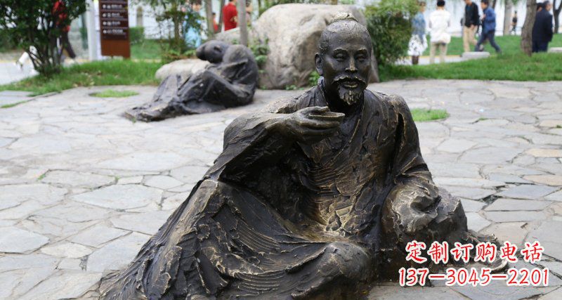公园古代人物铜雕 (5)