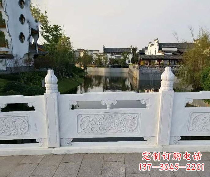 公园汉白玉石栏板景观石雕 (3)