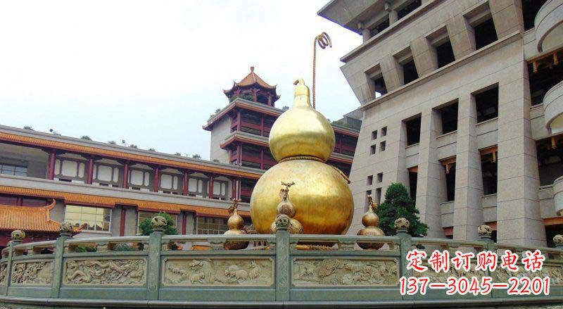 公园葫芦景观铜雕