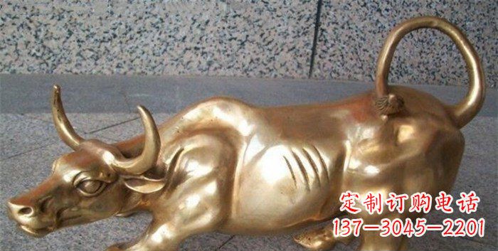 公园华尔街牛动物铜雕