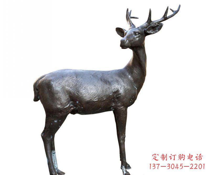 铜雕回头鹿动物雕塑 铜雕回头鹿动物雕塑