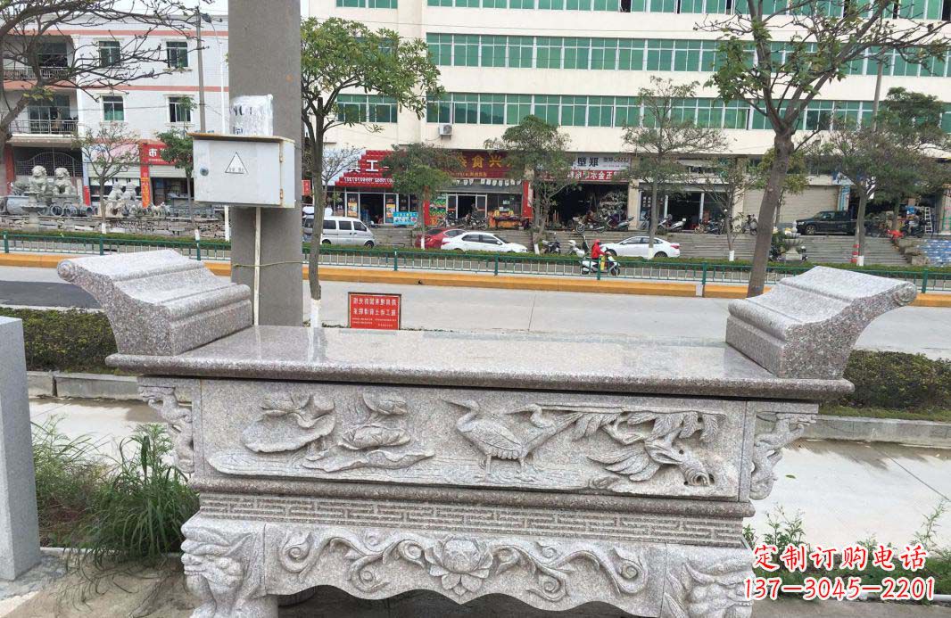 公园景观大理石案几石雕