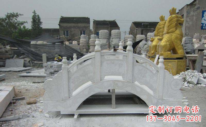 公园景观大理石拱桥雕塑