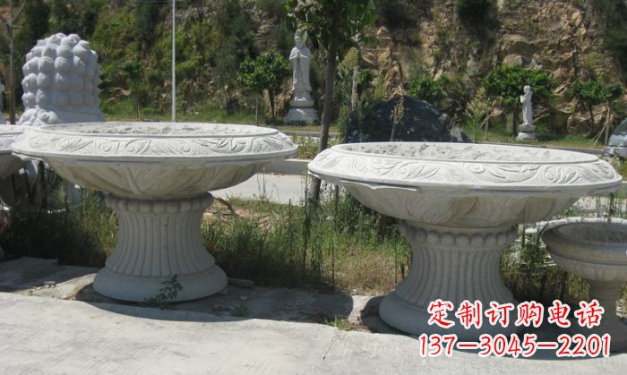 公园景观大理石花盆雕塑