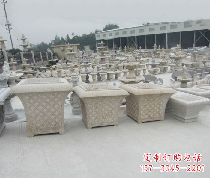 花盆雕塑 - 公园/景观/大理石/花盆/石雕 花盆雕塑 - 公园/景观/大理石/花盆/石雕